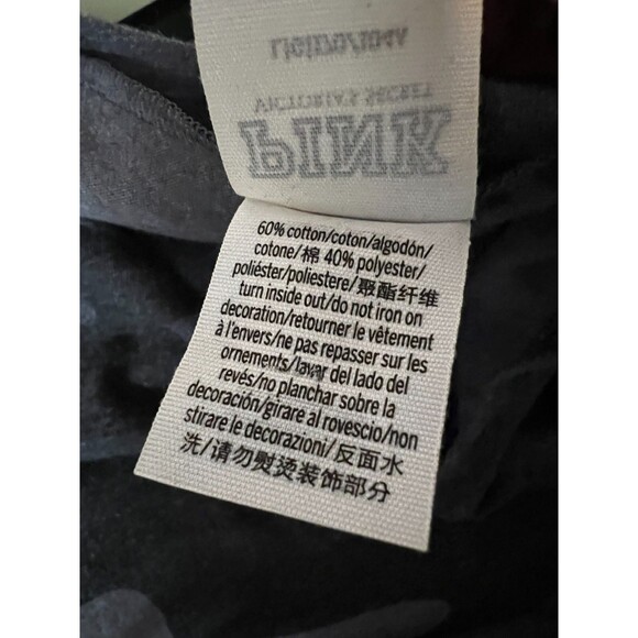 Victorias Secret PINK Long Sleeve Relaxed CAMO Shirt L Rose Gold Letters On Back - Picture 8 of 9